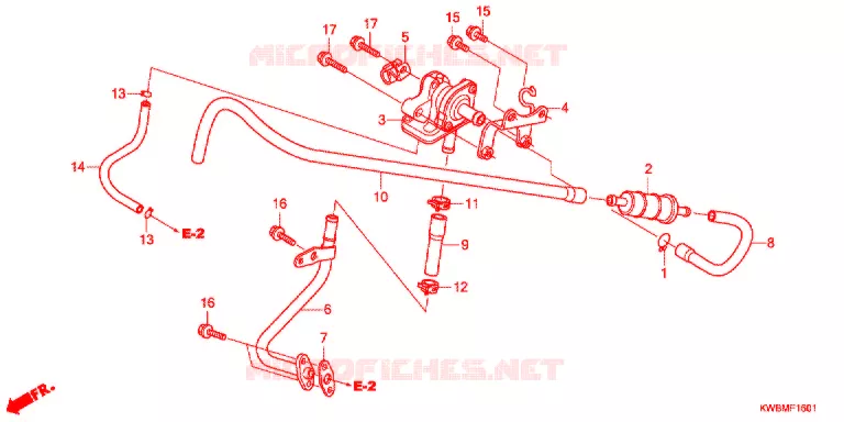 FILTRE A AIR - SOUPAPE D'AIR Honda MOTO 110 WAVE 2014  AFP110MCRE