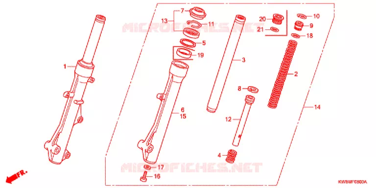 FOURCHE Honda MOTO 110 WAVE 2014  AFP110MCRE