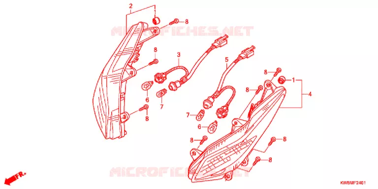 CLIGNOTANT AVANT (AFP110MCSE/AFP110MCRE) Honda MOTO 110 WAVE 2014  AFP110MCSE