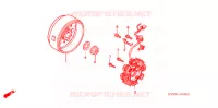 ALTERNATEUR pour Honda WAVE 125 X, Casted wheels, Electric start de 2012
