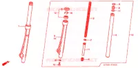 FOURCHE pour Honda WAVE 125 X, Casted wheels, Electric start de 2012