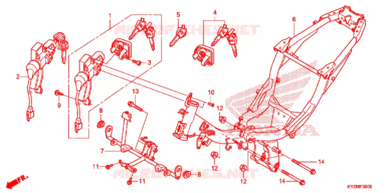 CADRE Honda MOTO 125 FUTURE 2012  AFS125MCRD
