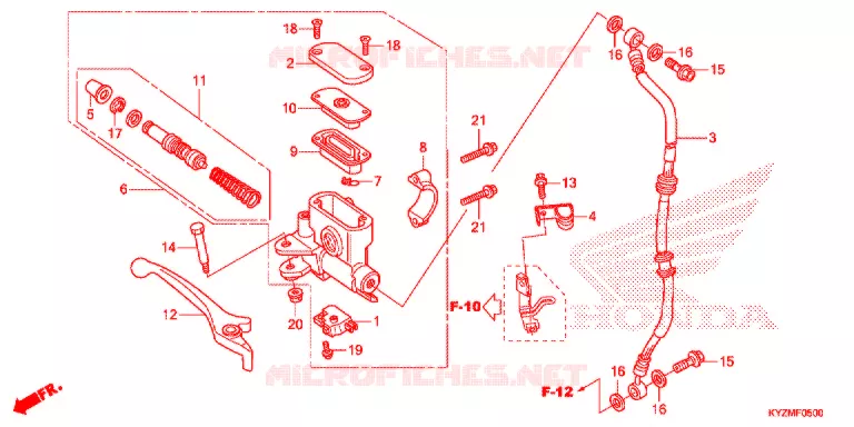 MAITRE CYLINDRE DE FREIN AVANT Honda MOTO 125 FUTURE 2014  AFS125MCRE