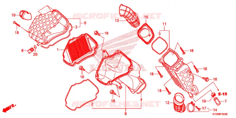 FILTRE A AIR (AFS125MSD/MCSD,E/MCRD,E) Honda MOTO 125 FUTURE 2012  AFS125MCSD