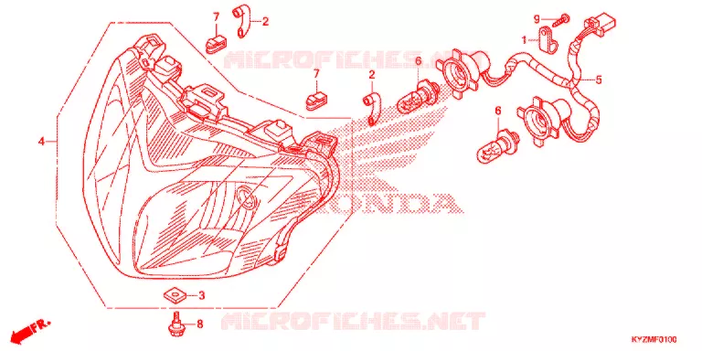 PHARE (AFS125MSD/MCSD,E/MCRD,E) Honda MOTO 125 FUTURE 2013  AFS125MCSD