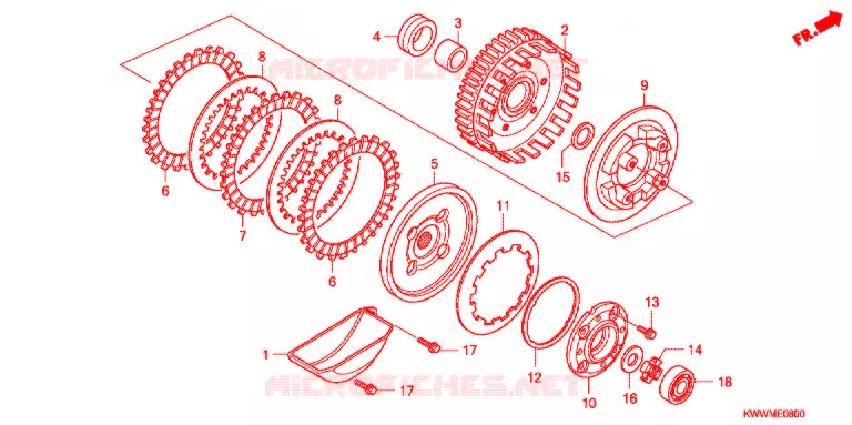 EMBRAYAGE (F.C.C.) Honda MOTO 110 WAVE 2011  AFX110CSA
