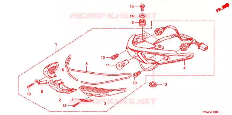 FEUX ARRIERE Honda MOTO 110 WAVE 2011  AFX110MCSA