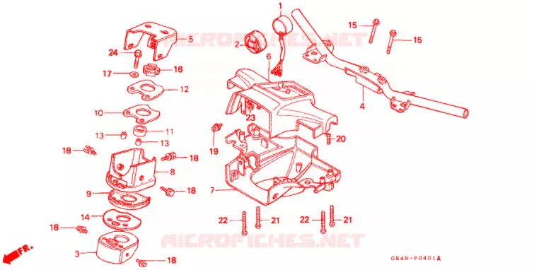 GUIDON - CARENAGE (C50CM2) Honda SCOOTER 50 C50 1994  C50CMP_J