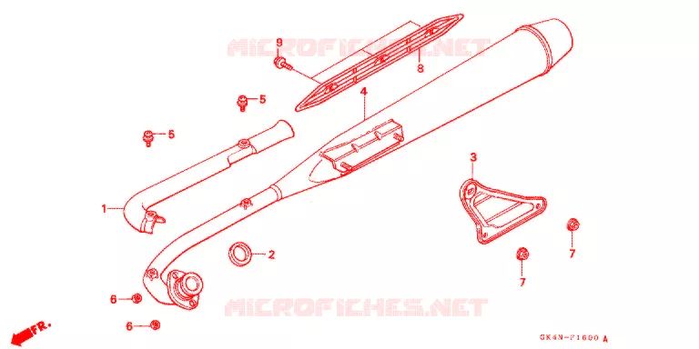 SILENCIEUX D'ECHAPPEMENT Honda SCOOTER 50 C50 1994  C50CMP_J