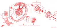 ROUE ARRIERE pour Honda LITTLE CUB 50 55th Anniversary de 2014