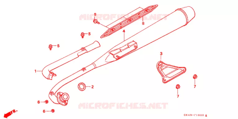 SILENCIEUX D'ECHAPPEMENT Honda SCOOTER 50 C50 1993  C50SP_J