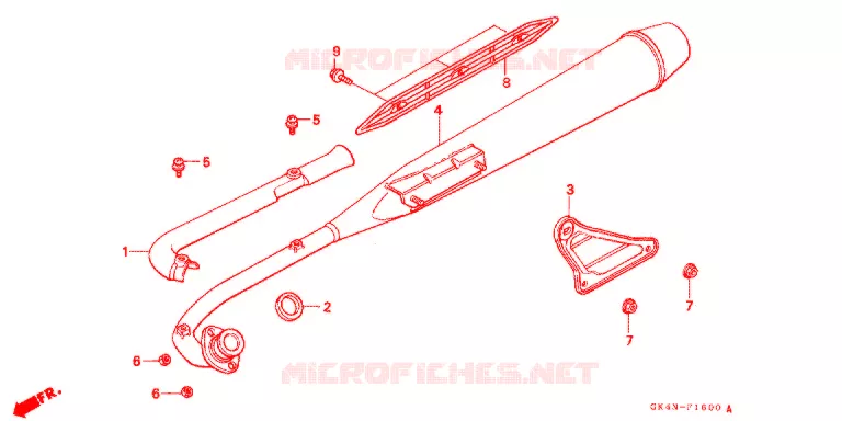 SILENCIEUX D'ECHAPPEMENT Honda SCOOTER 50 C50 2003  C50ST2_J