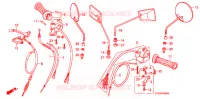 CABLES   COMMODOS   LEVIERS   POIGNEES pour Honda SUPER CUB 70 DELUXE de 1999