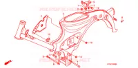 CADRE (D) pour Honda SUPER CUB 70 DELUXE de 1999