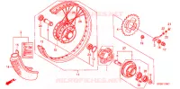 ROUE ARRIERE pour Honda SUPER CUB 70 DELUXE de 1999