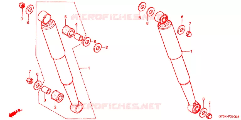 AMORTISSEUR ARRIERE Honda MOTO 90 CUB 2004  C90D2