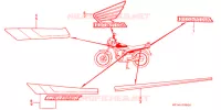 AUTOCOLLANTS pour Honda CB 125 TWIN de 1990
