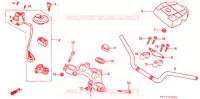 GUIDON   TE SUPERIEUR   CONTACTEUR A CLES pour Honda CB 125 TWIN de 1990