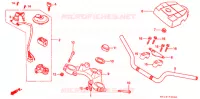 GUIDON   TE SUPERIEUR   CONTACTEUR A CLES pour Honda CB 125 TWIN de 1990