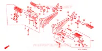 REPOSE PIED pour Honda CB 125 TWIN de 1990