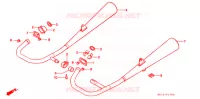 SILENCIEUX D'ECHAPPEMENT pour Honda CB 125 TWIN de 1990