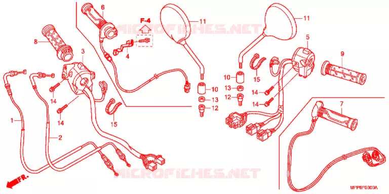 COMMODO - LEVIER - CABLE Honda MOTO 1300 CB 2015  CB1300ADF