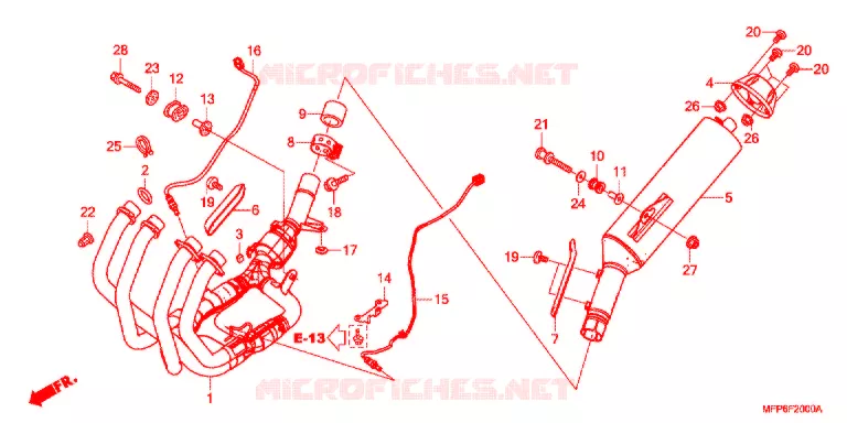 SILENCIEUX D'ECHAPPEMENT Honda MOTO 1300 CB 2015  CB1300ADF
