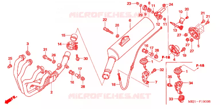 SILENCIEUX D'ECHAPPEMENT Honda MOTO 1300 CB 2004  CB1300F4