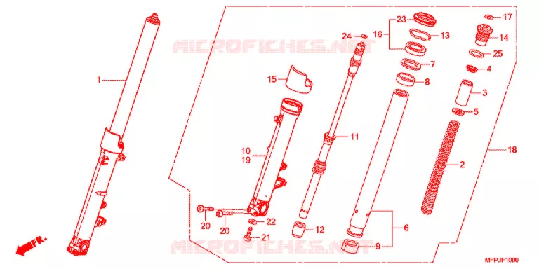 FOURCHE Honda MOTO 1300 CB 2014  CB1300SADE
