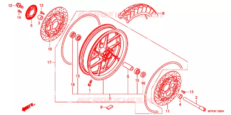 ROUE AVANT Honda MOTO 1300 CB 2015  CB1300SADE