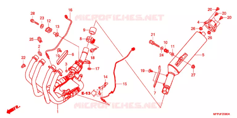 SILENCIEUX D'ECHAPPEMENT Honda MOTO 1300 CB 2014  CB1300SADE