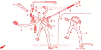 PEDALE DE FREIN   BEQUILLE CENTRALE pour Honda PRESS CUB 50 DELUXE de 1994