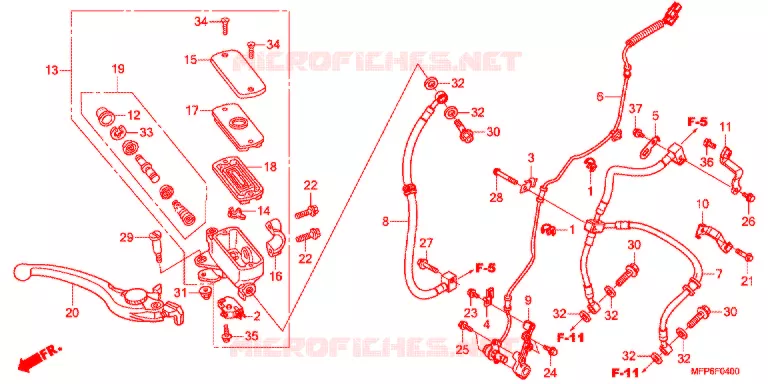 MAITRE CYLINDRE DE FREIN AVANT Honda MOTO 1300 CB 2014  CB1300ADE