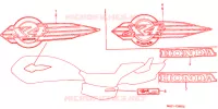 AUTOCOLLANTS pour Honda CB X4 1300 LD de 2003