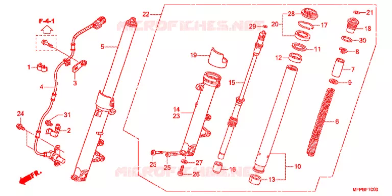 FOURCHE Honda MOTO 1300 CB 2012  CB1300SAB_4J