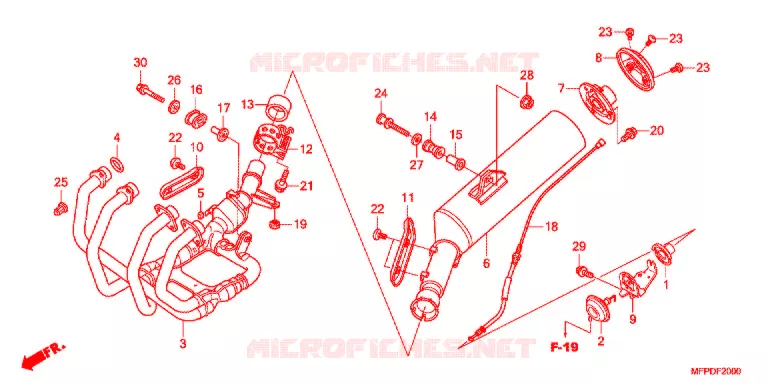SILENCIEUX D'ECHAPPEMENT Honda MOTO 1300 CB 2013  CB1300SAD