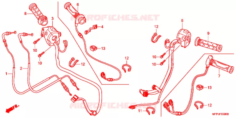 COMMODO - LEVIER - CABLE Honda MOTO 1300 CB 2016  CB1300SADG