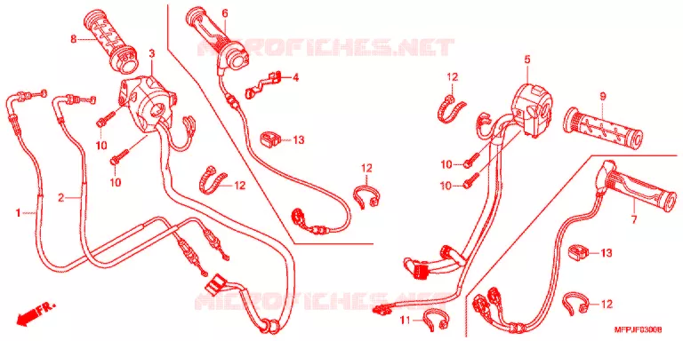 COMMODO - LEVIER - CABLE Honda MOTO 1300 CB 2017  CB1300SADG