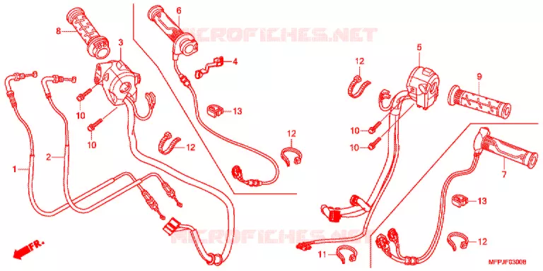 COMMODO - LEVIER - CABLE Honda MOTO 1300 CB 2016  CB1300SADG