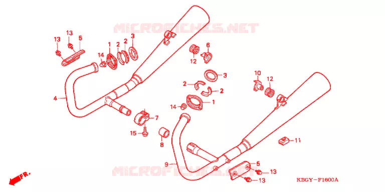 SILENCIEUX D'ECHAPPEMENT Honda MOTO 250 CB 2005  CB2505