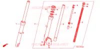 FOURCHE pour Honda CB 250 NIGHTHAWK de 1993