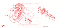 ROUE ARRIERE pour Honda CB 250 NIGHTHAWK de 1993