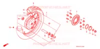 ROUE ARRIERE pour Honda CB 250 NIGHTHAWK de 1996