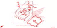 COUVRE CULASSE pour Honda CB 300 POLICE ABS 6DK de 2015