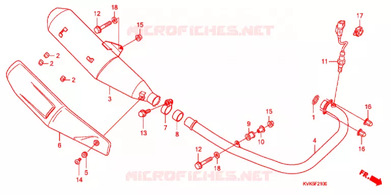 SILENCIEUX D'ECHAPPEMENT Honda MOTO 300 CB 2011  CB300RAB