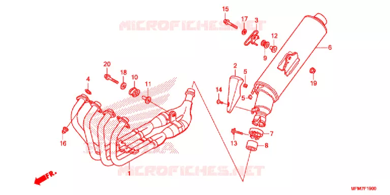 SILENCIEUX D'ECHAPPEMENT Honda MOTO 400 CB 2015  CB400AF