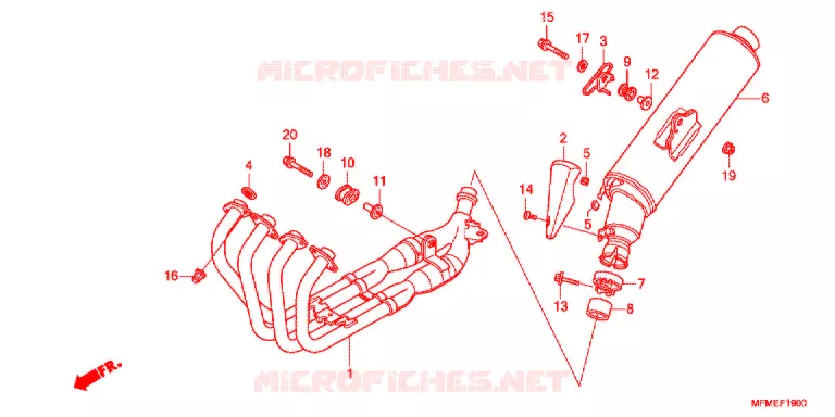 SILENCIEUX D'ECHAPPEMENT Honda MOTO 400 CB 2011  CB400B