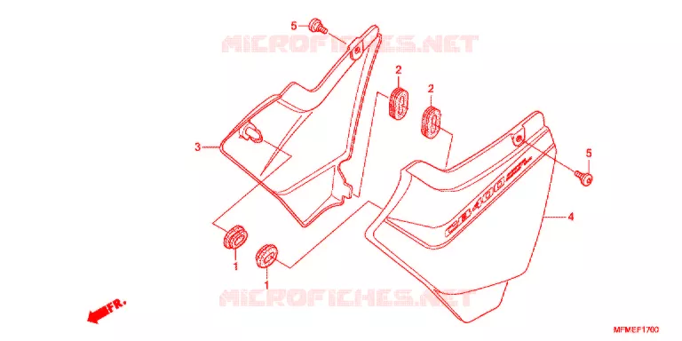 COUVERCLES LATERAUX Honda MOTO 400 CB 2011  CB400B