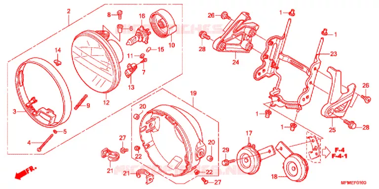 PHARE Honda MOTO 400 CB 2011  CB400B