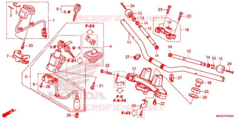 GUIDON - TE DE FOURCHE Honda MOTO 400 CB 2014  CB400FE